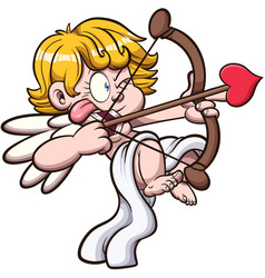 Valentine Cherub Aiming With Bow And Arrow