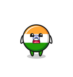 India Flag With Apologizing Expression Saying I