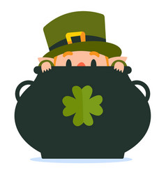 Leprechaun In Pot Cartoon