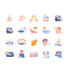 Relax Colorful Icon Set