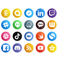 20 Minimalist Social Media Icons Such As Zoom