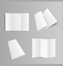 Blank Trifold Brochure Booklet Or Leaflet