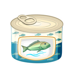 Fish Tin Can Isolated On White Background