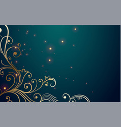 Luxury Style Floral Green Gold Background