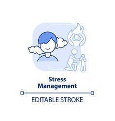 Stress Management Light Blue Concept Icon