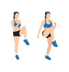 High Knees Front Knee Lifts Runjog On The Spot