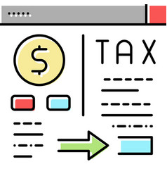 Payment Of Taxes And Fees Color Icon