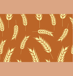 Seamless Pattern Of Ripe Wheat Spikelets