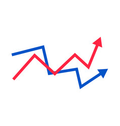 Up And Down Arrow Chart Icon Set