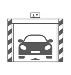 Car Elevator Icon Auto Lift Outline