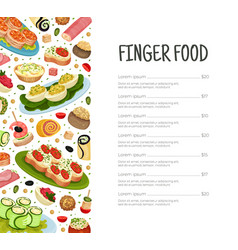 Finger Food Buffet Menuc Cover Design