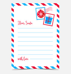 Letter To Santa Claus Template