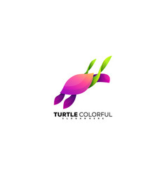 Turtle Logo Colorful Design Gradient