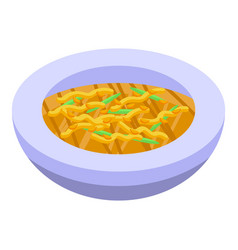 Vegetable Soup Icon Isometric Organic