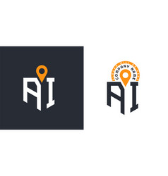 Ai Location Logo Bundle Letter Dual Icons