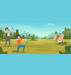 Archery Competition Cartoon Background