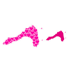 Pink Love Mosaic Map Koh Lipe