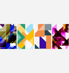 Triangle Poster Set For Wallpaper Business Card