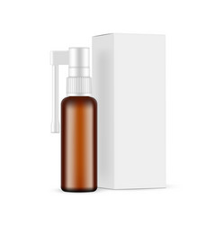 Amber Throat Spray Bottle Mockup With Box