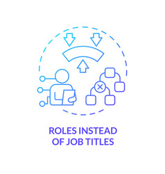 Assuming Multiple Roles Blue Gradient Concept Icon