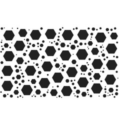 Black And White Random Hexagon Pattern