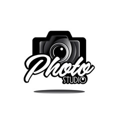 Pixel camera logo icon design Royalty Free Vector Image