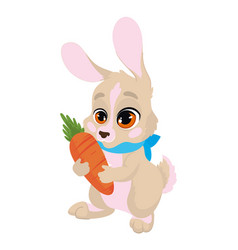 Rabbit With Carrot Happy Easter