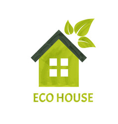 Green House Icon Eco Home Logo