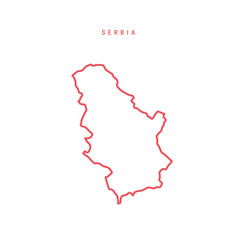 Serbia Editable Outline Map