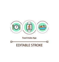 Food Intake App Concept Icon