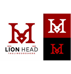 Letter H Lion Head Modern Unique Logo