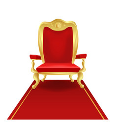 Luxury Golden King Throne Chair With Red Royal