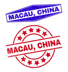 Macau China Textured Badges In Circle