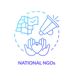 National Ngos Blue Gradient Concept Icon