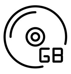 Cd Gigabyte Icon Outline Code Storage