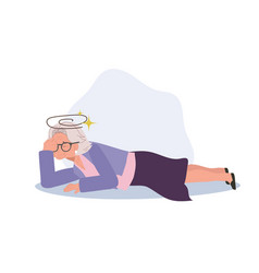 Healthcare Concept Elderly Woman Got Fainting