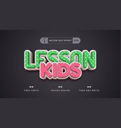 Kids Lesson - Editable Text Effect Font Style