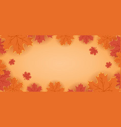 Paper Cut Floral Decoration Background With Maple