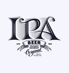 Template Label For India Pale Ale Beer