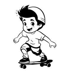 A Boy Riding A Skateboard On A White Background