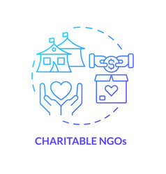 Charitable Ngos Blue Gradient Concept Icon