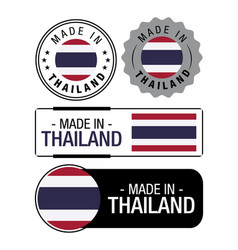 Set Of Made In Thailand Labels Logo