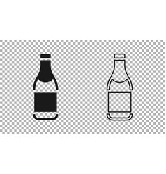 Black Champagne Bottle Icon Isolated