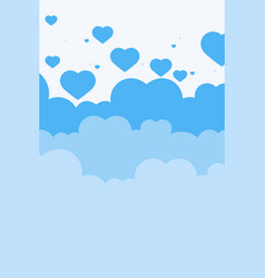 Blue Cloud Heart Background