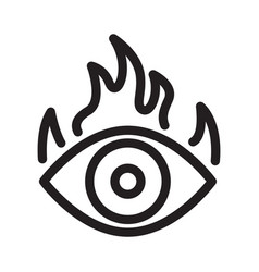 Burning Eye Icon Fiery Eyes