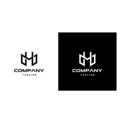 Cool And Modern Mh Logo Design