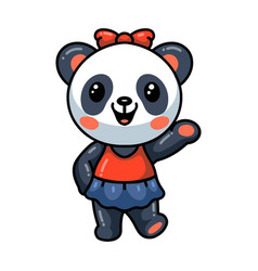 Cute Baby Panda Cartoon Ballerina