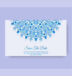 Elegant Blue Mandala Style Invitation