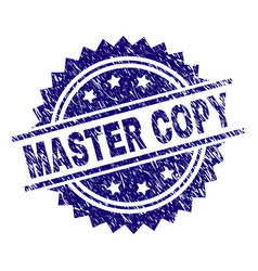 Scratched textured master copy stamp seal Vector Image