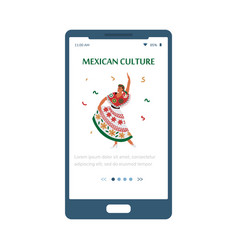 Mexican Culture Onboarding Page With Woman